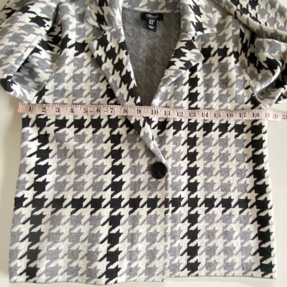 Jones New York Soft Knit Stretch Houndstooth Blazer M - Picture 7 of 10